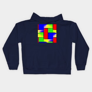 Colorful rectangles: red, blue, green and yellow Kids Hoodie